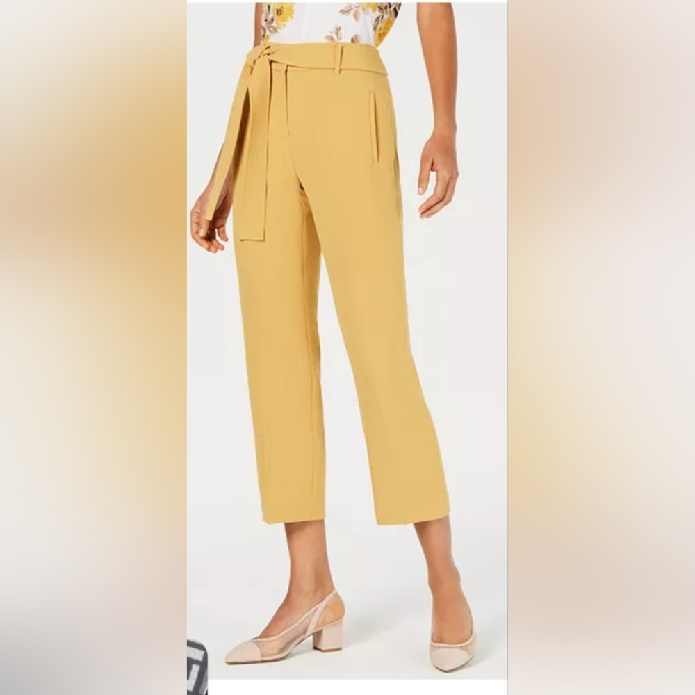 BAR III | Mustard Yellow Tie Waisted Suit  Trousers - Picture 6 of 6